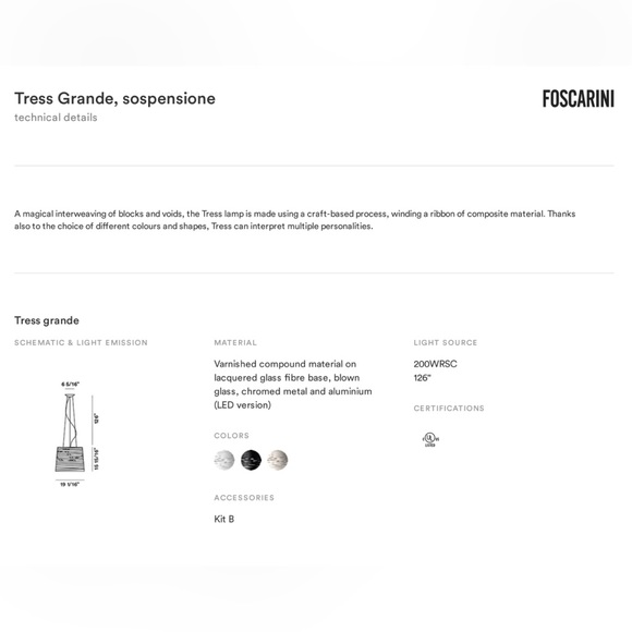 FOSCARINI Tress Large Pendant Lights Grey - Picture 10 of 11